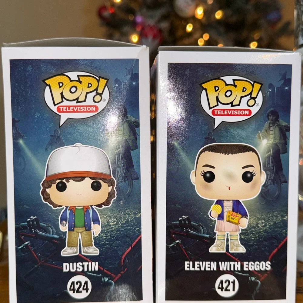 Funko POP Netflix Stranger Things Lot! Upside Down Eleven & Barb, Eggos, Dustin